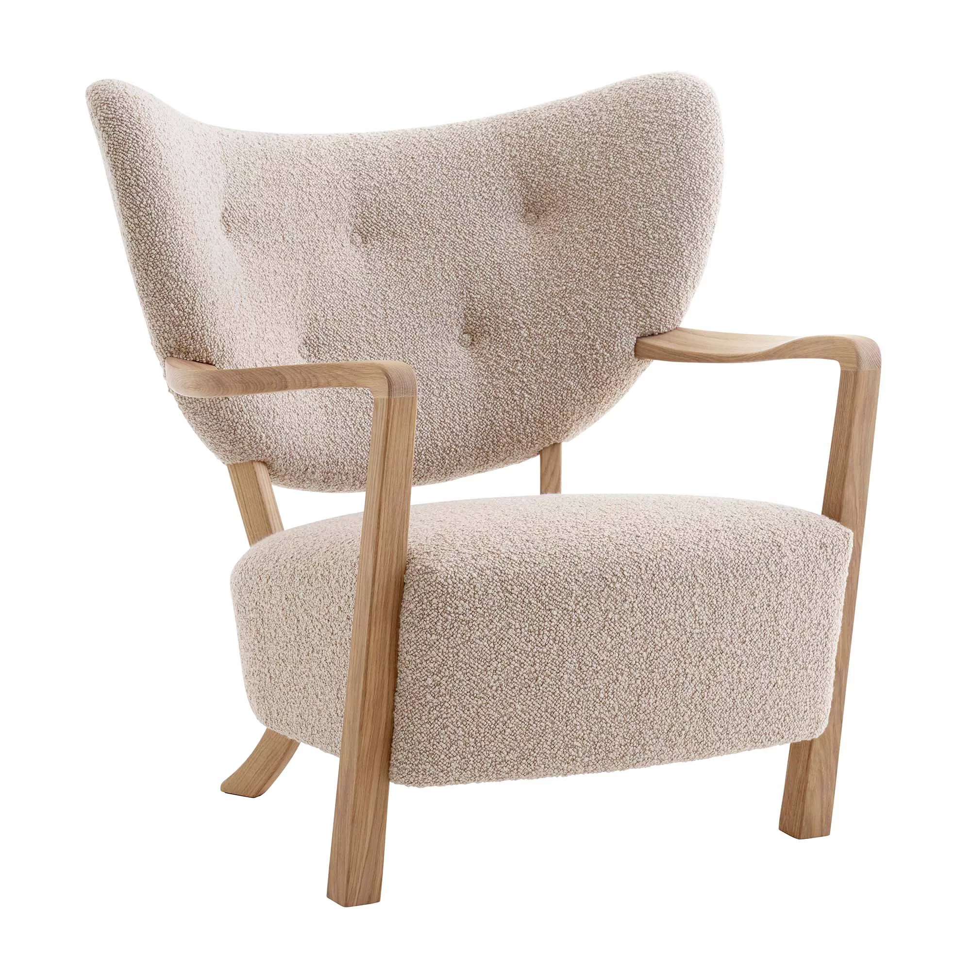 &Tradition - Wulff ATD2 Lounge Chair Gestell Eiche - beige/eiche/Stoff Kara günstig online kaufen