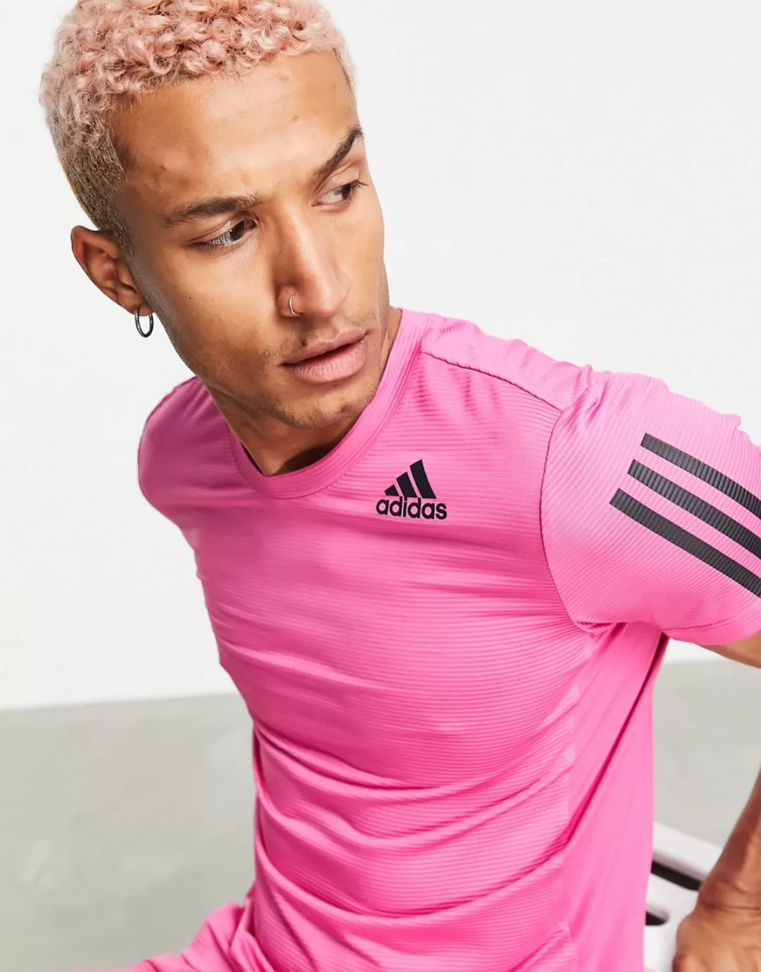 adidas Training – Aeroready – T-Shirt mit BOS-Logo in Rosa günstig online kaufen
