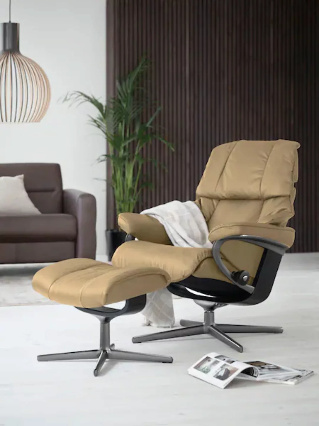 Stressless Relaxsessel "Reno", mit Cross Base, Größe S, M & L, Holzakzent S günstig online kaufen