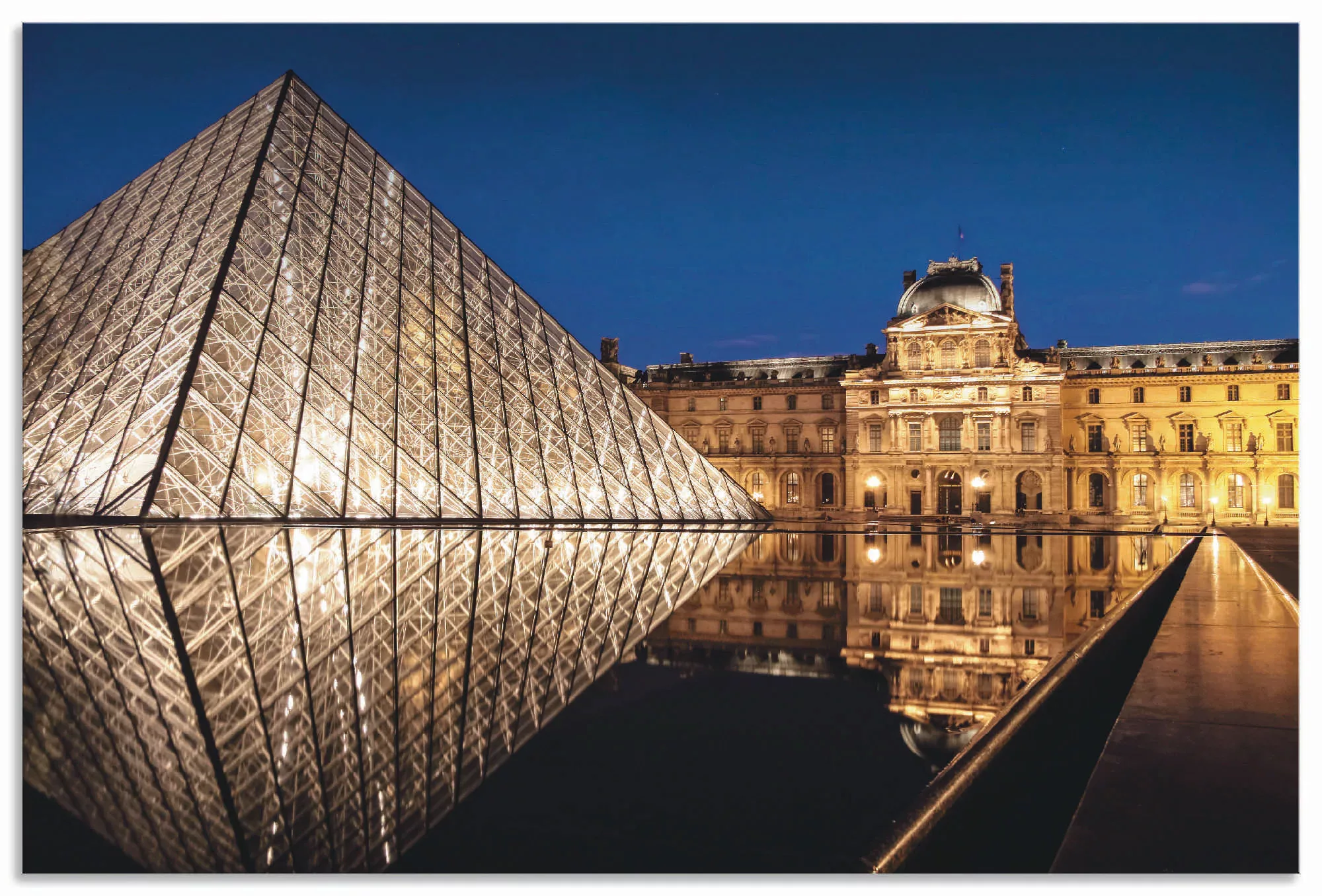 Artland Alu-Dibond-Druck "Glaspyramide Musée du Louvre, Paris", Gebäude, (1 günstig online kaufen