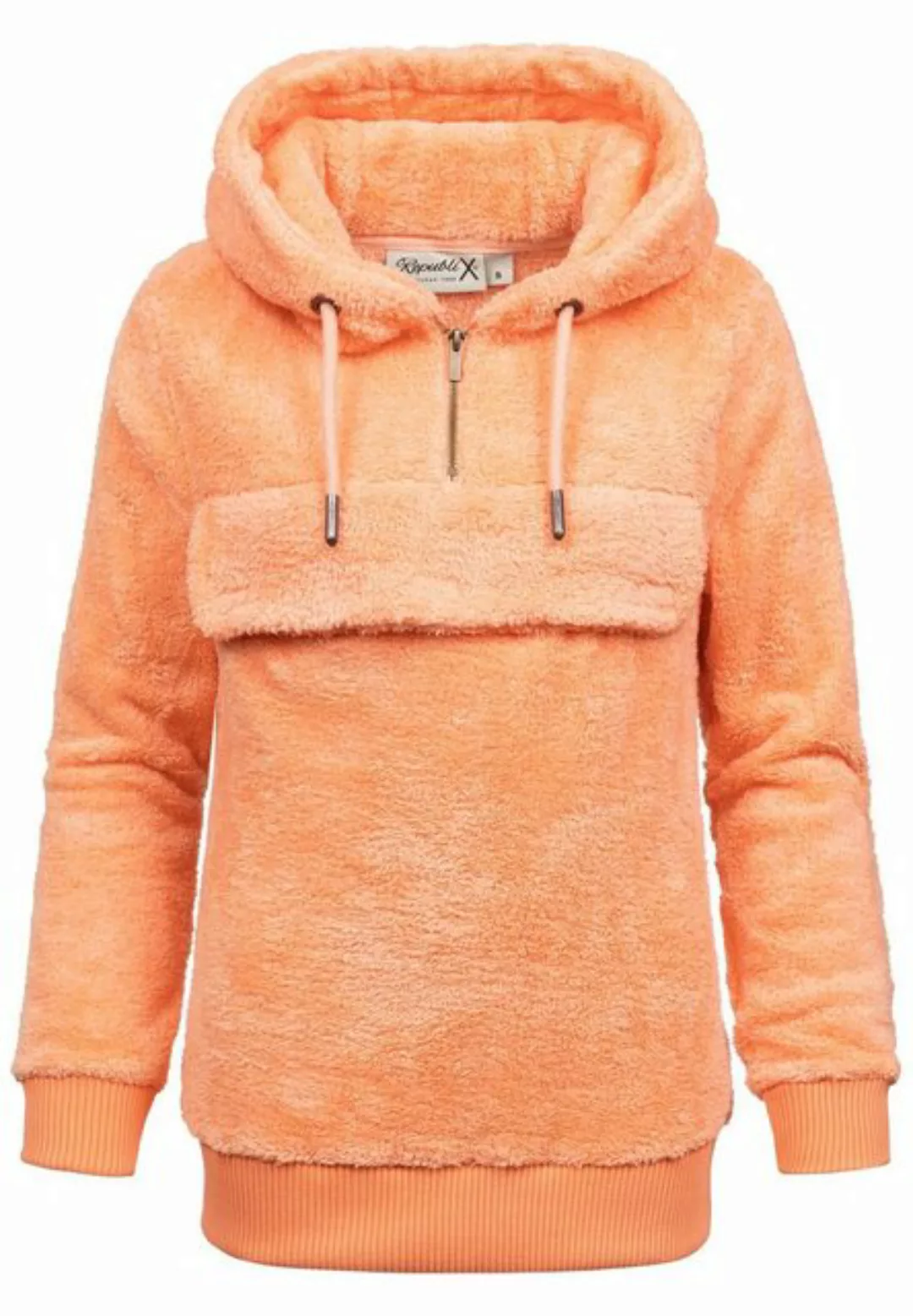 REPUBLIX Kapuzenpullover VALENTINA Damen Teddy Sweatjacke Plüsch Hoodie Pul günstig online kaufen