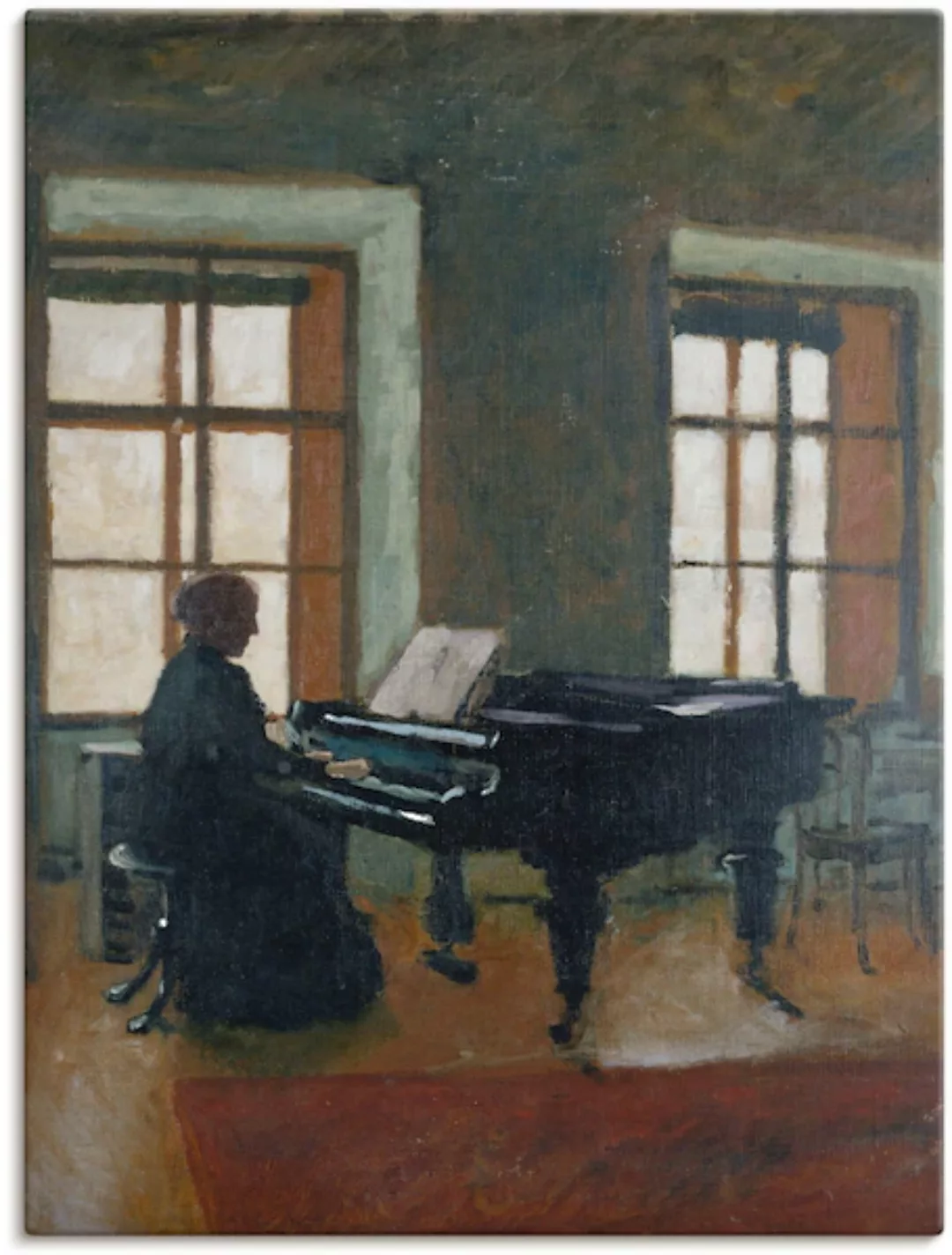 Artland Wandbild »Am Klavier. 1910«, Instrumente, (1 St.), als Leinwandbild günstig online kaufen