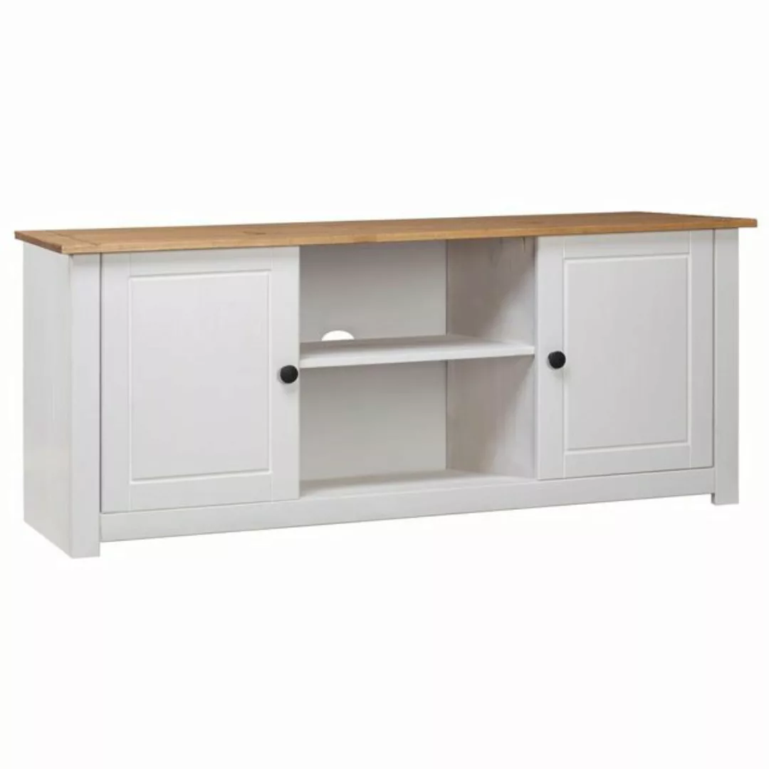 furnicato TV-Schrank Weiß 120x40x50 cm Massivholz Panama-Kiefer (1-St) günstig online kaufen