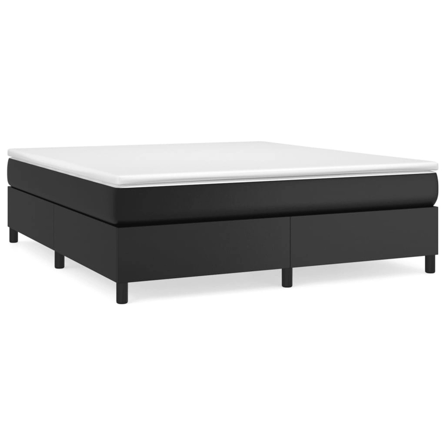 vidaXL Boxspringbett Schwarz 180x200 cm Kunstleder1465957 günstig online kaufen