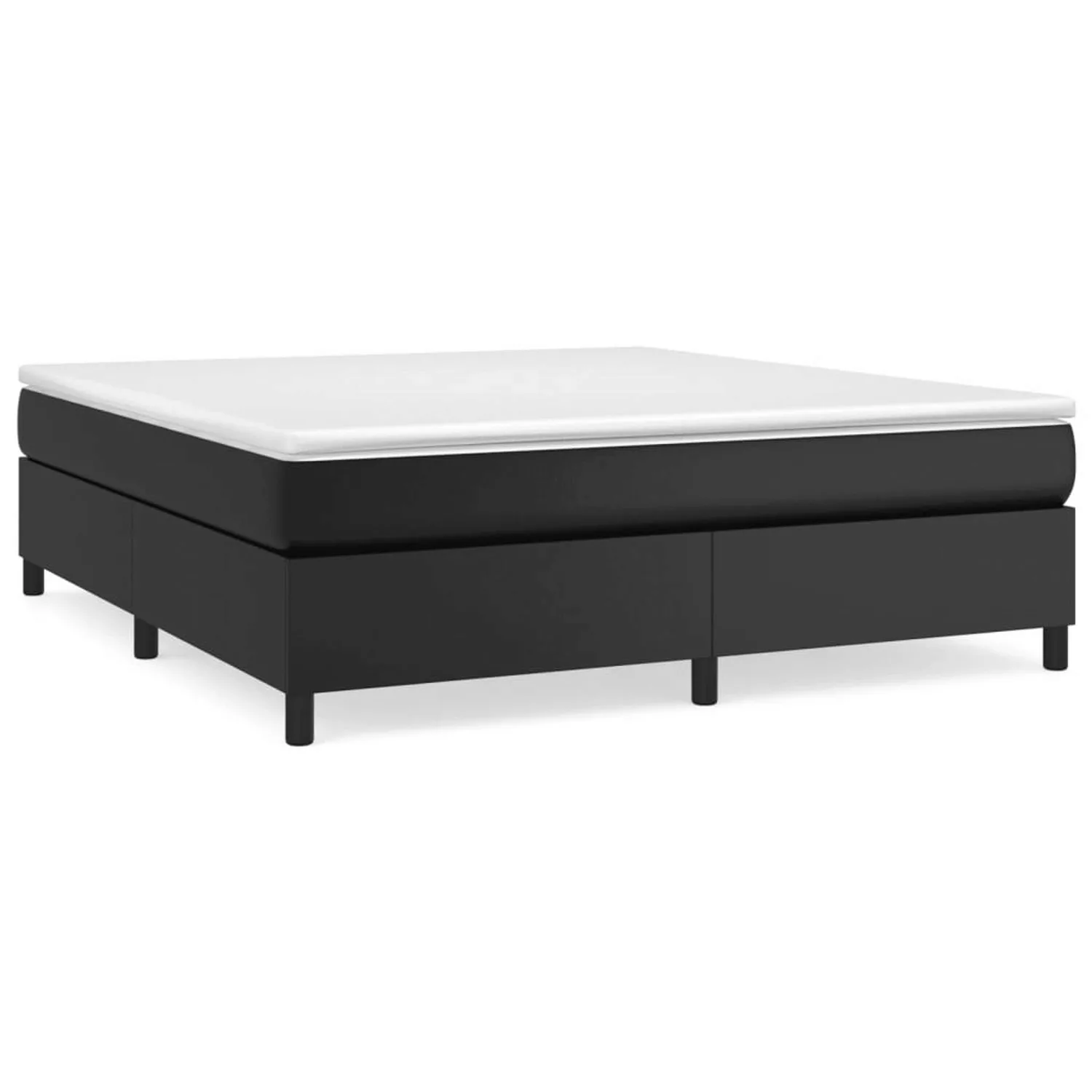 vidaXL Boxspringbett Schwarz 180x200 cm Kunstleder1465957 günstig online kaufen