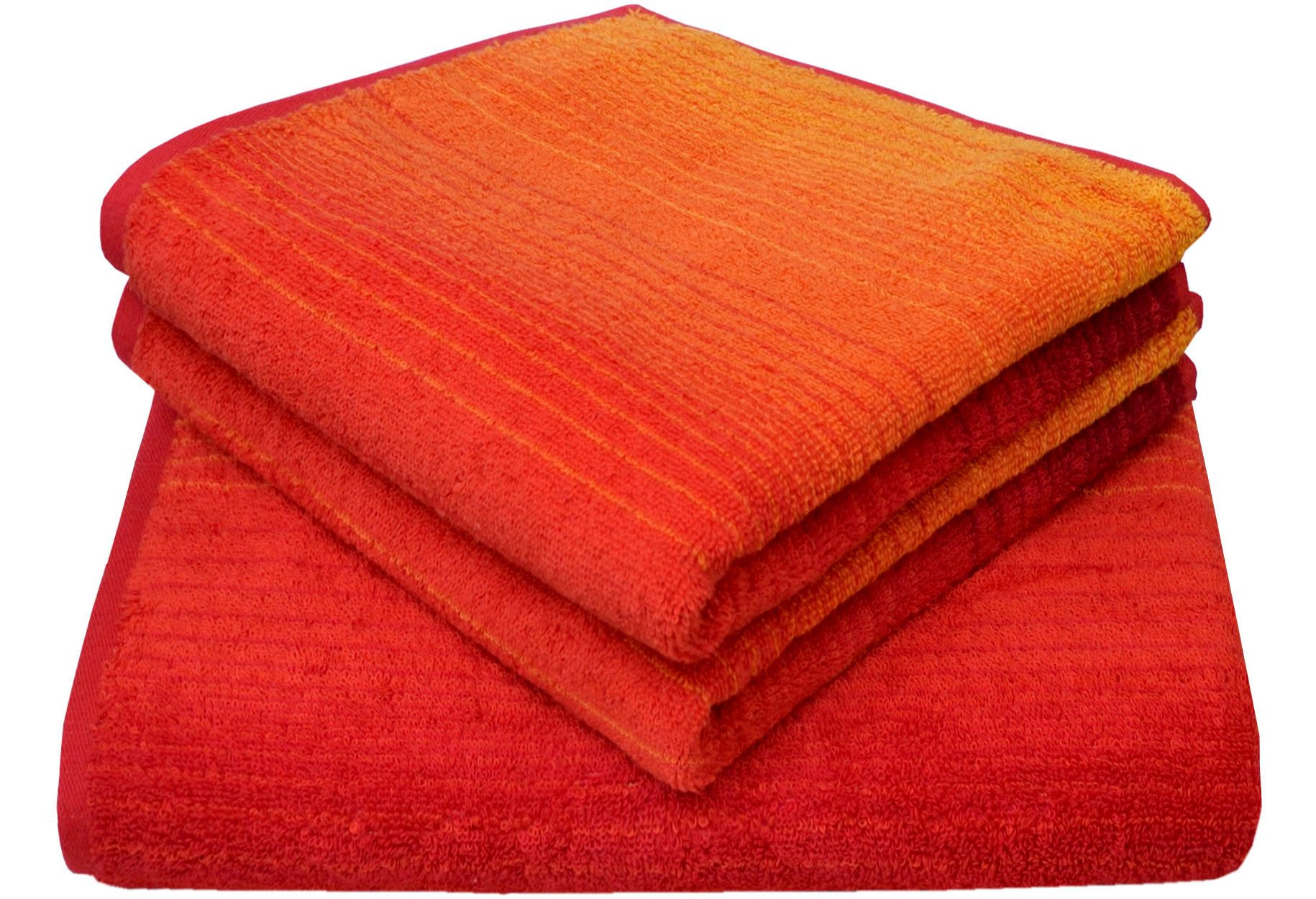 Dyckhoff Handtuch Set »Colori«, Set, 3 tlg., Walkfrottee, 2 Handtücher & 1 günstig online kaufen