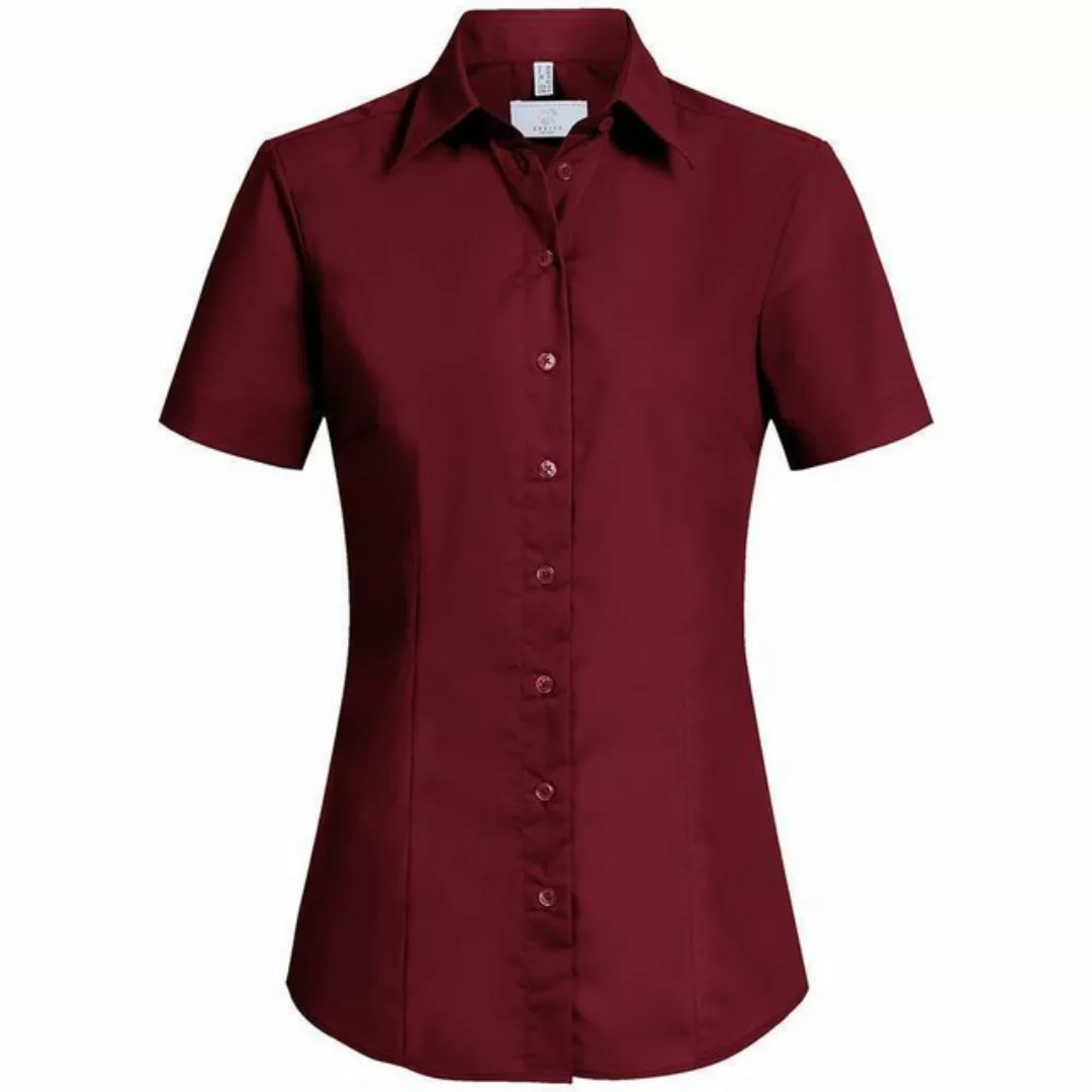 GREIFF Kurzarmbluse Greiff Corporate Bluse Damen BASIC Regular-Fit Bordeaux günstig online kaufen