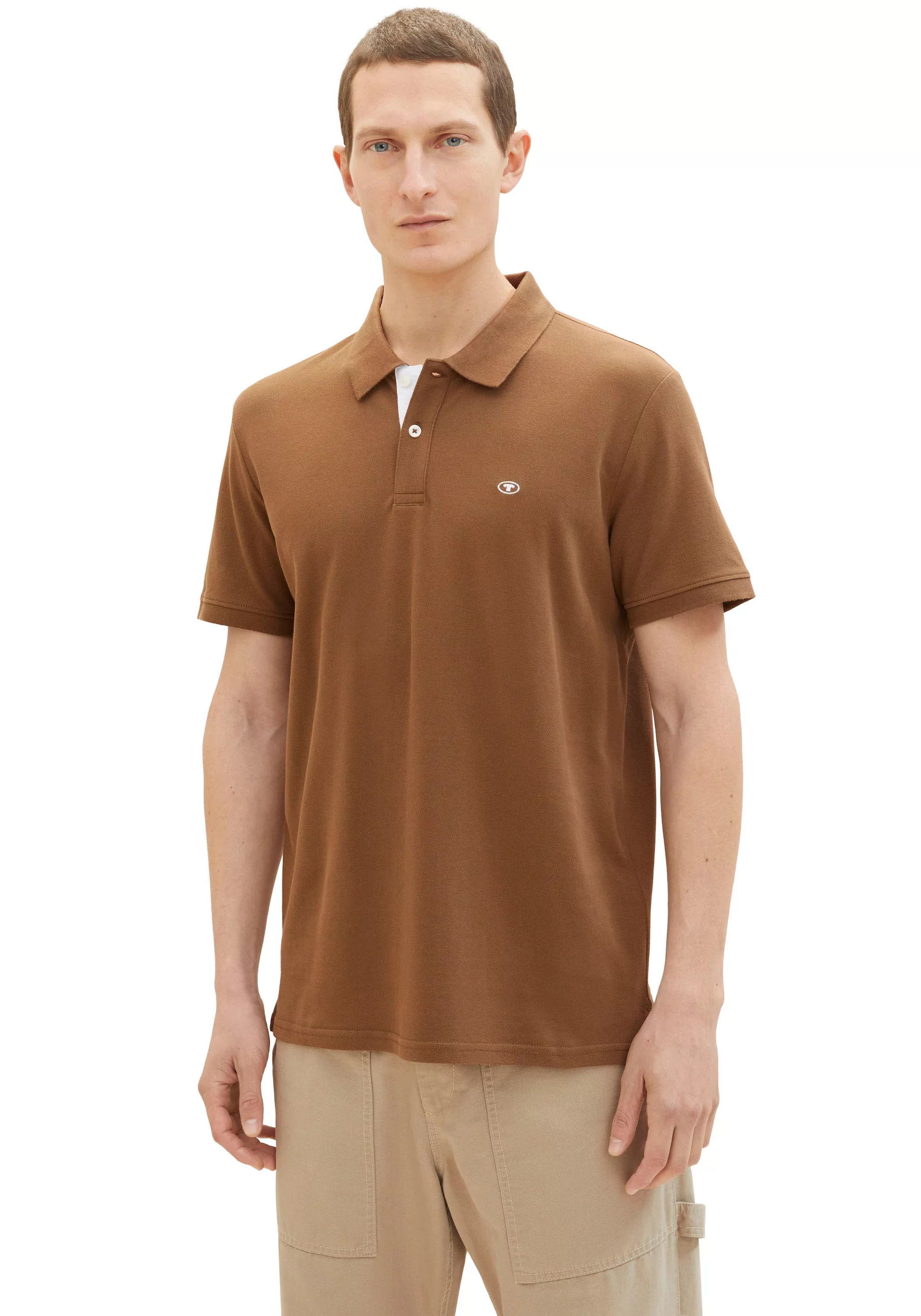 TOM TAILOR Poloshirt mit Knopfleiste und Logo günstig online kaufen