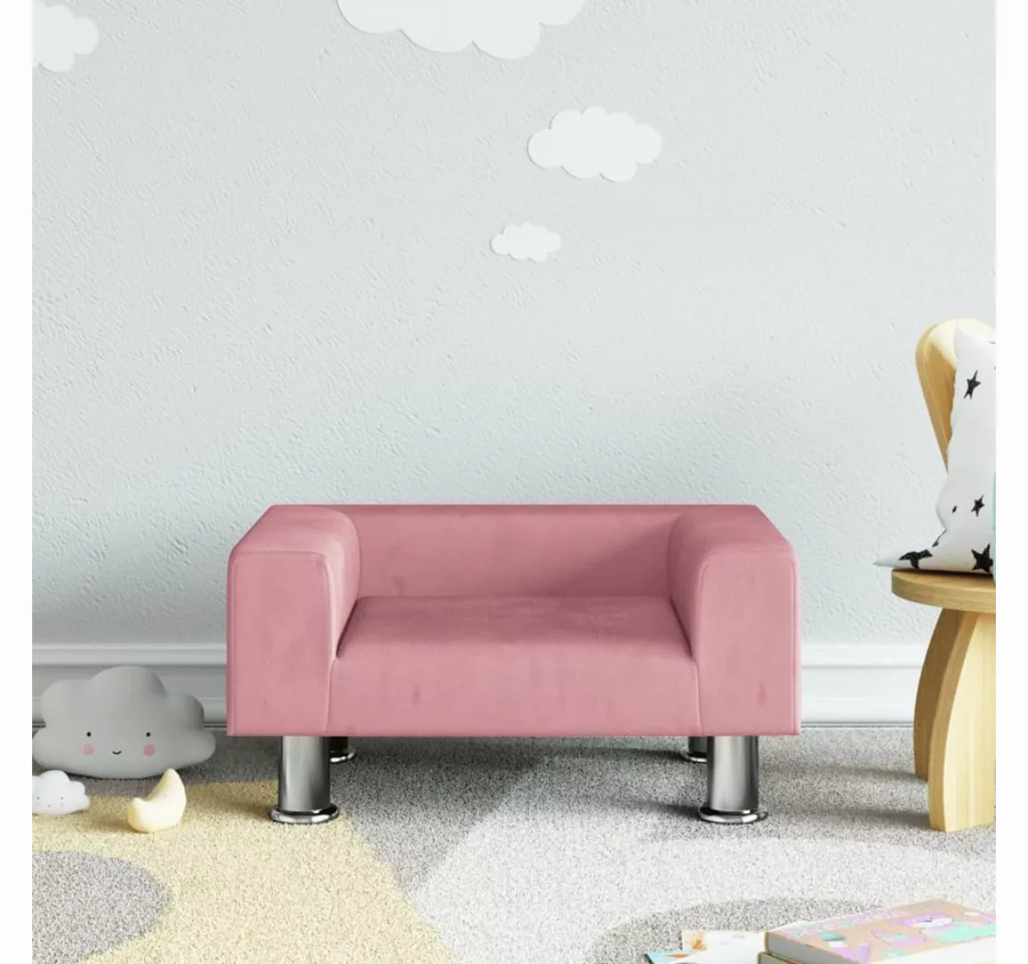 vidaXL Kindersofa, Kindersofa Rosa 50x40x26,5 cm Samt günstig online kaufen