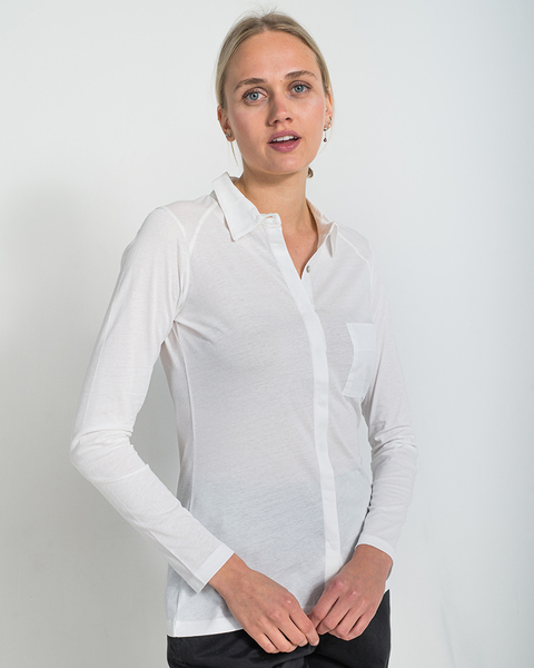 Bluse Im Polodesign Aus Bio-baumwolle | Jersey Blouse günstig online kaufen