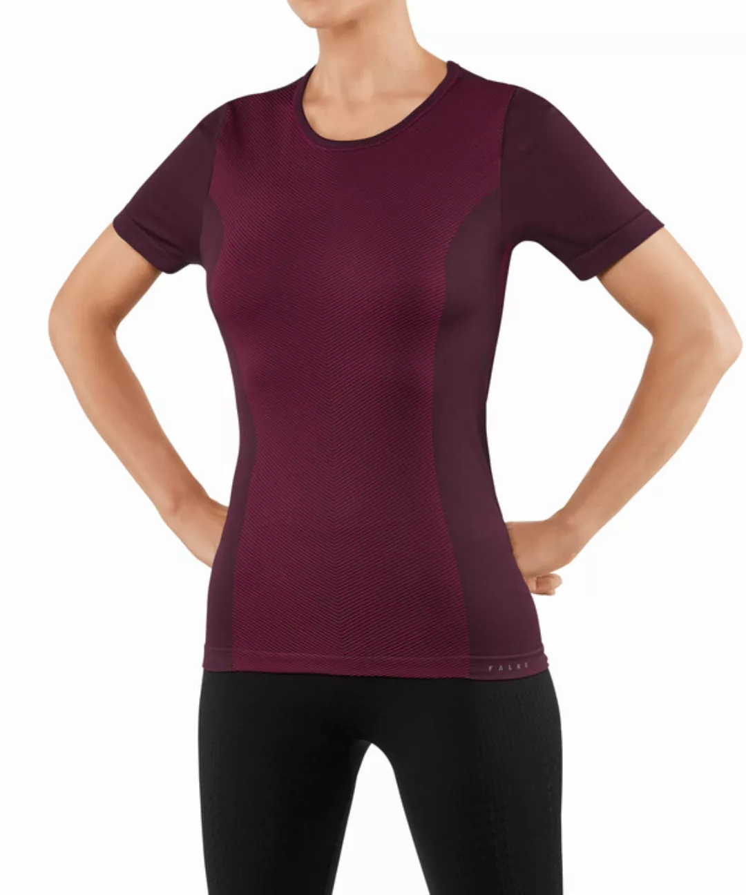 FALKE Damen T-Shirt Rundhals, XS-S, Rot, Struktur, 37926-834801 günstig online kaufen