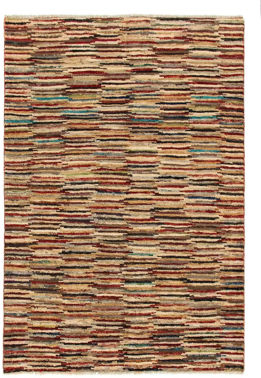 morgenland Wollteppich »Streifen Multicolore 172 x 116 cm«, rechteckig, Han günstig online kaufen