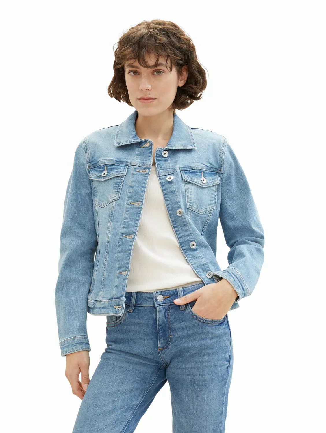 TOM TAILOR Denim Jeansjacke im klassischen Look und mit Stretch günstig online kaufen