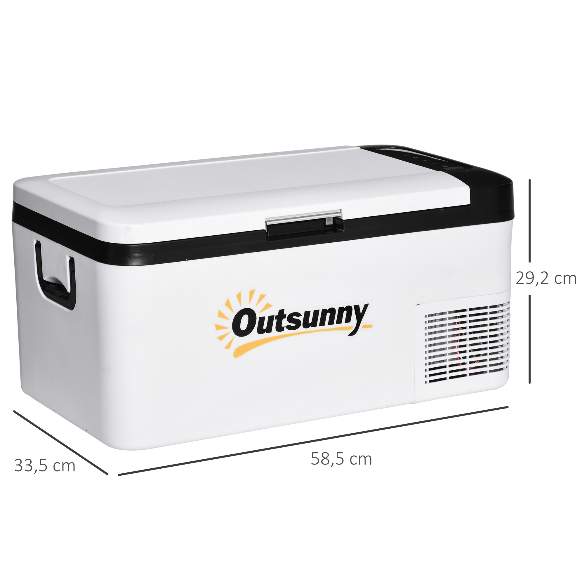 Outsunny Elektrische Tragbare Kühlbox 18L 12/24V bis -20℃ Kühlschrank und G günstig online kaufen
