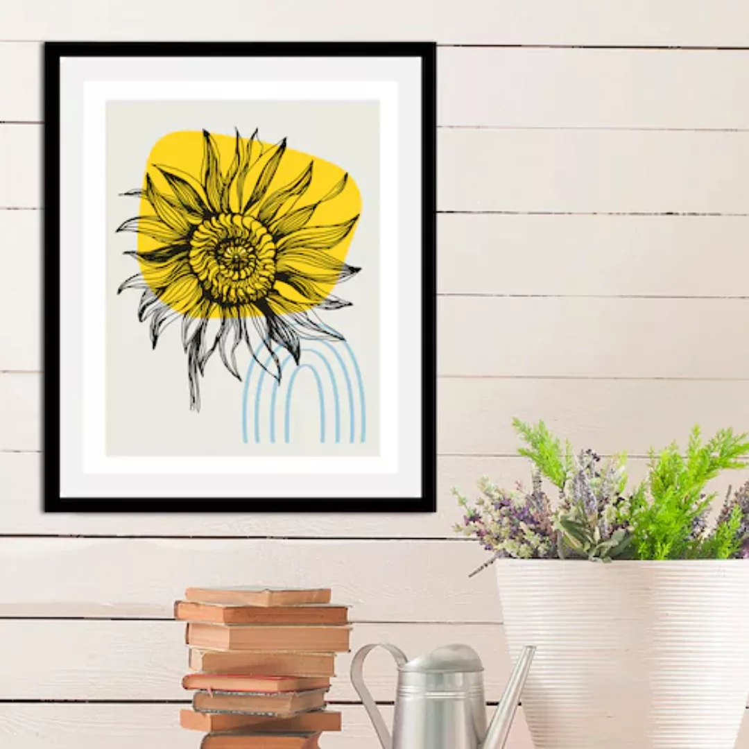 queence Bild »Sunny«, Blumen, (1 St.), gerahmt günstig online kaufen