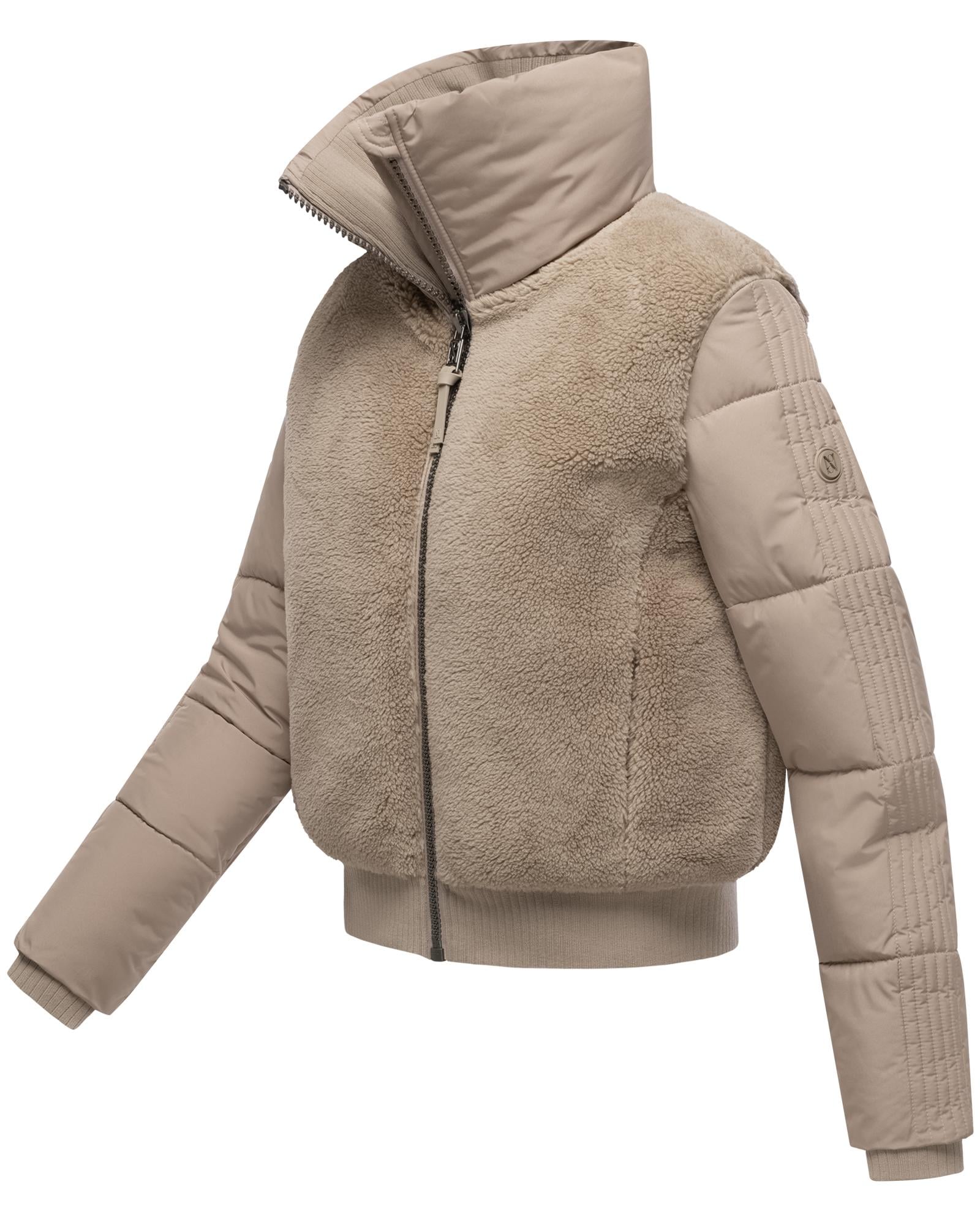 Navahoo Plüschjacke "Teddyzone 14", ohne Kapuze, Teddy-Fleece Jacke mit hoh günstig online kaufen