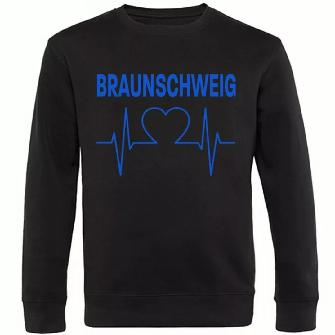 multifanshop Sweatshirt Braunschweig - Herzschlag - Pullover günstig online kaufen