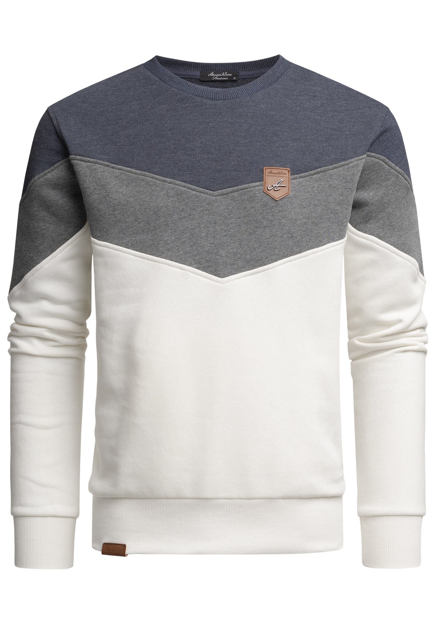 Amaci&Sons Sweatshirt PALMDALE Sweatshirt mit Rundhalsausschnitt günstig online kaufen
