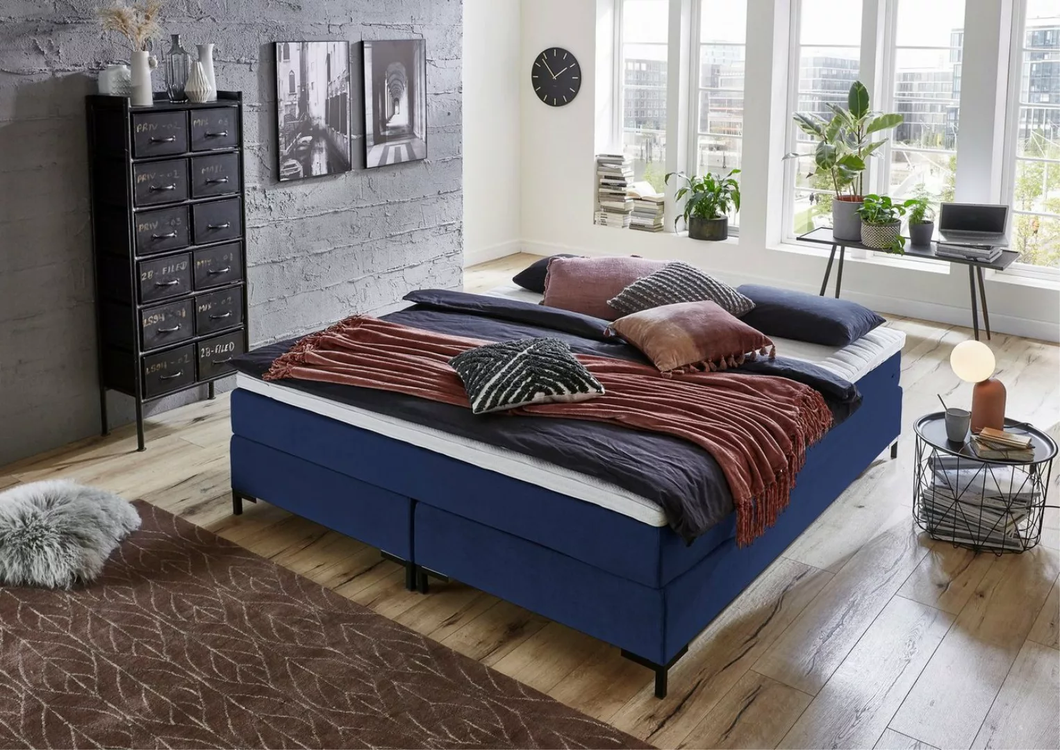 ATLANTIC home collection Boxspringbett Romy, ohne Kopfteil, frei im Raum st günstig online kaufen