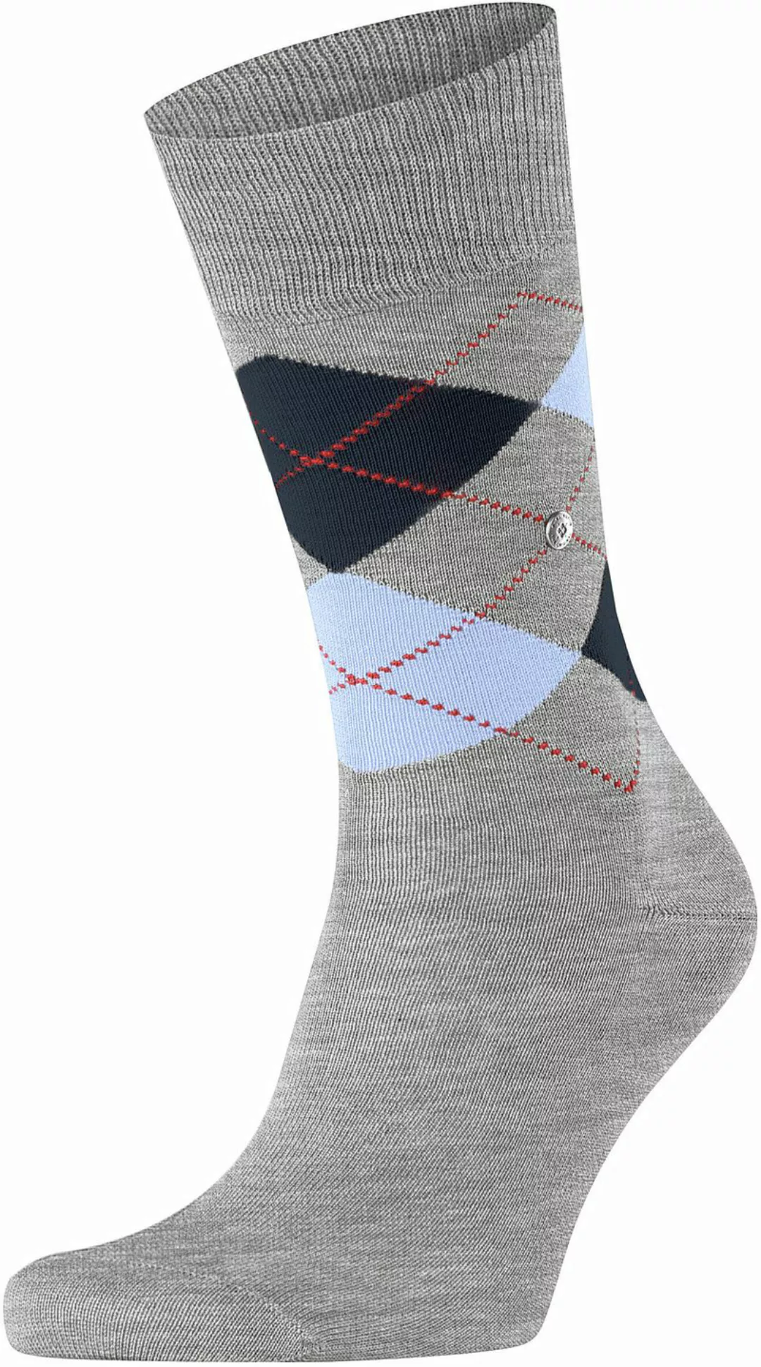 Burlington Manchester Socken Kariert Grau 3615 - Größe 40-46 günstig online kaufen