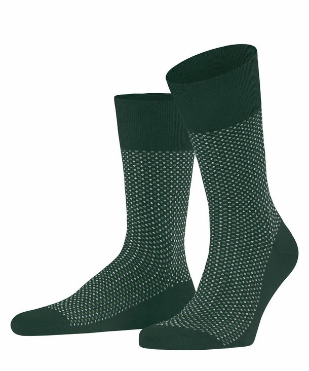 FALKE Uptown Tie Herren Socken, 47-48, Grün, Ajour, Baumwolle, 12437-744107 günstig online kaufen