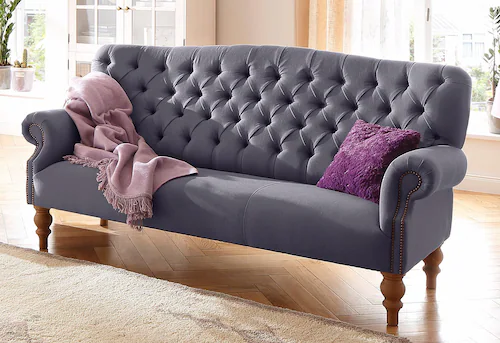 Home affaire Chesterfield-Sofa "Lord", mit echter Chesterfield-Knopfheftung günstig online kaufen