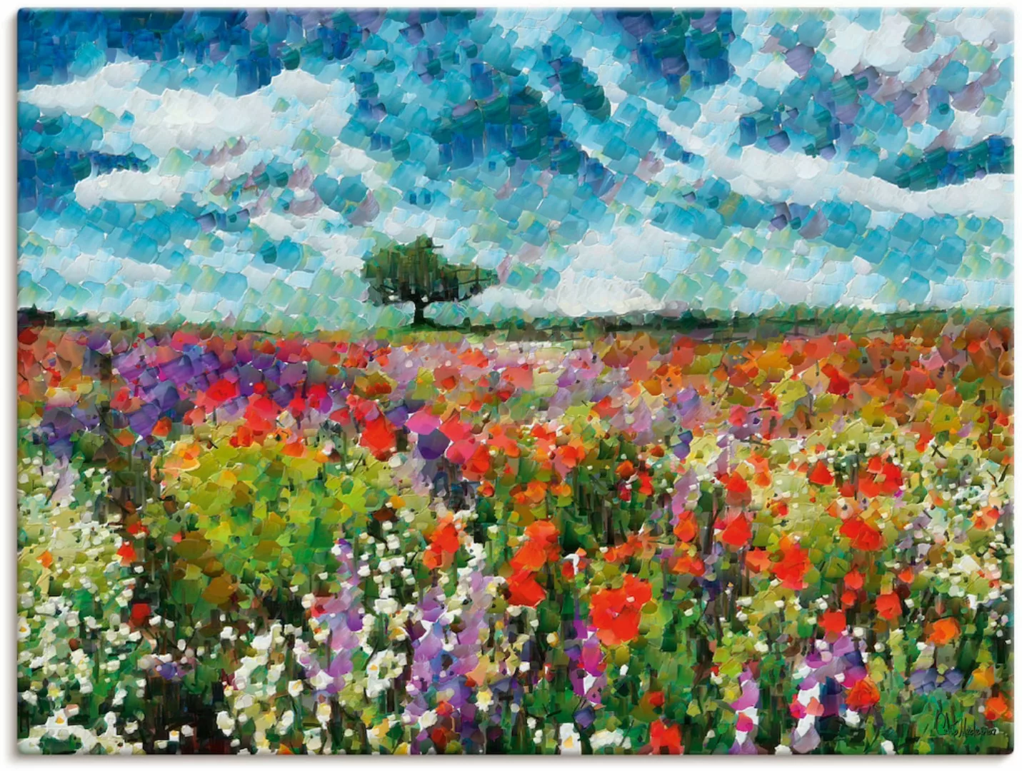 Artland Leinwandbild "Bunte Wiese", Blumenwiese, (1 St.), auf Keilrahmen ge günstig online kaufen