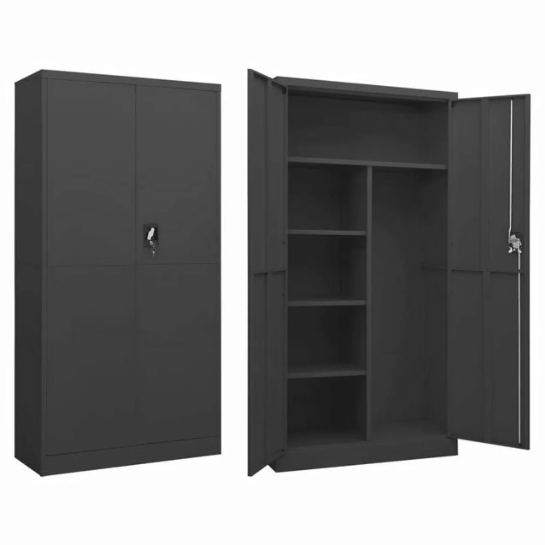 vidaXL Spind Schließfachschrank Anthrazit 90x40x180 cm Stahl günstig online kaufen