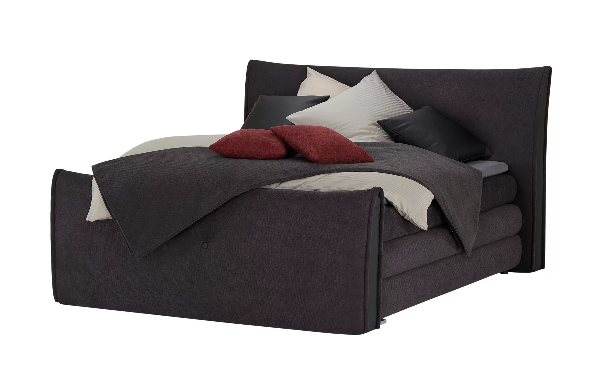 smart Boxspringbett  Luxus - schwarz - 212 cm - 125 cm - 240 cm - Betten > günstig online kaufen
