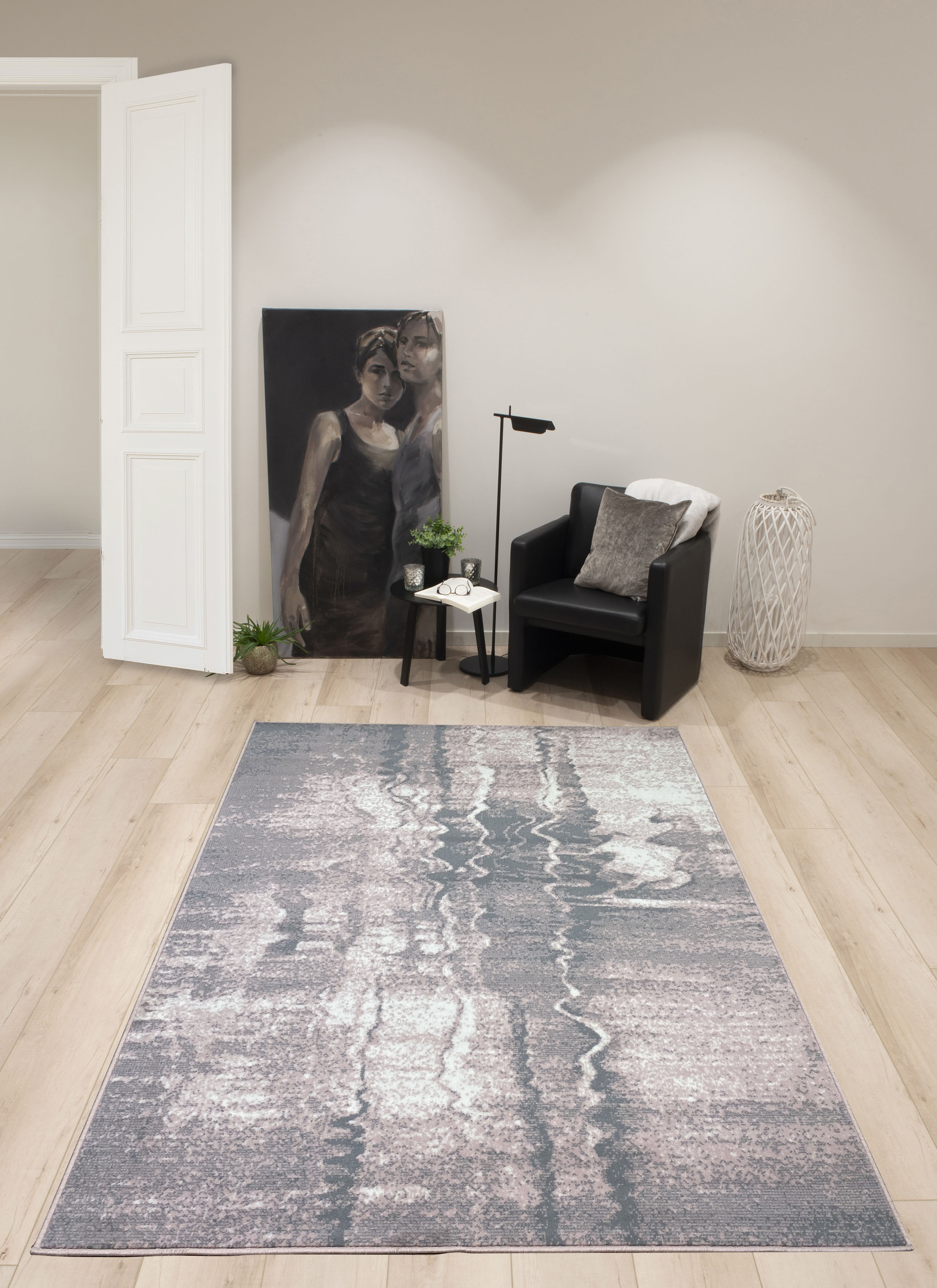 my home Teppich »Izabelle«, rechteckig, modernes Design, Kurzflor-Teppich i günstig online kaufen