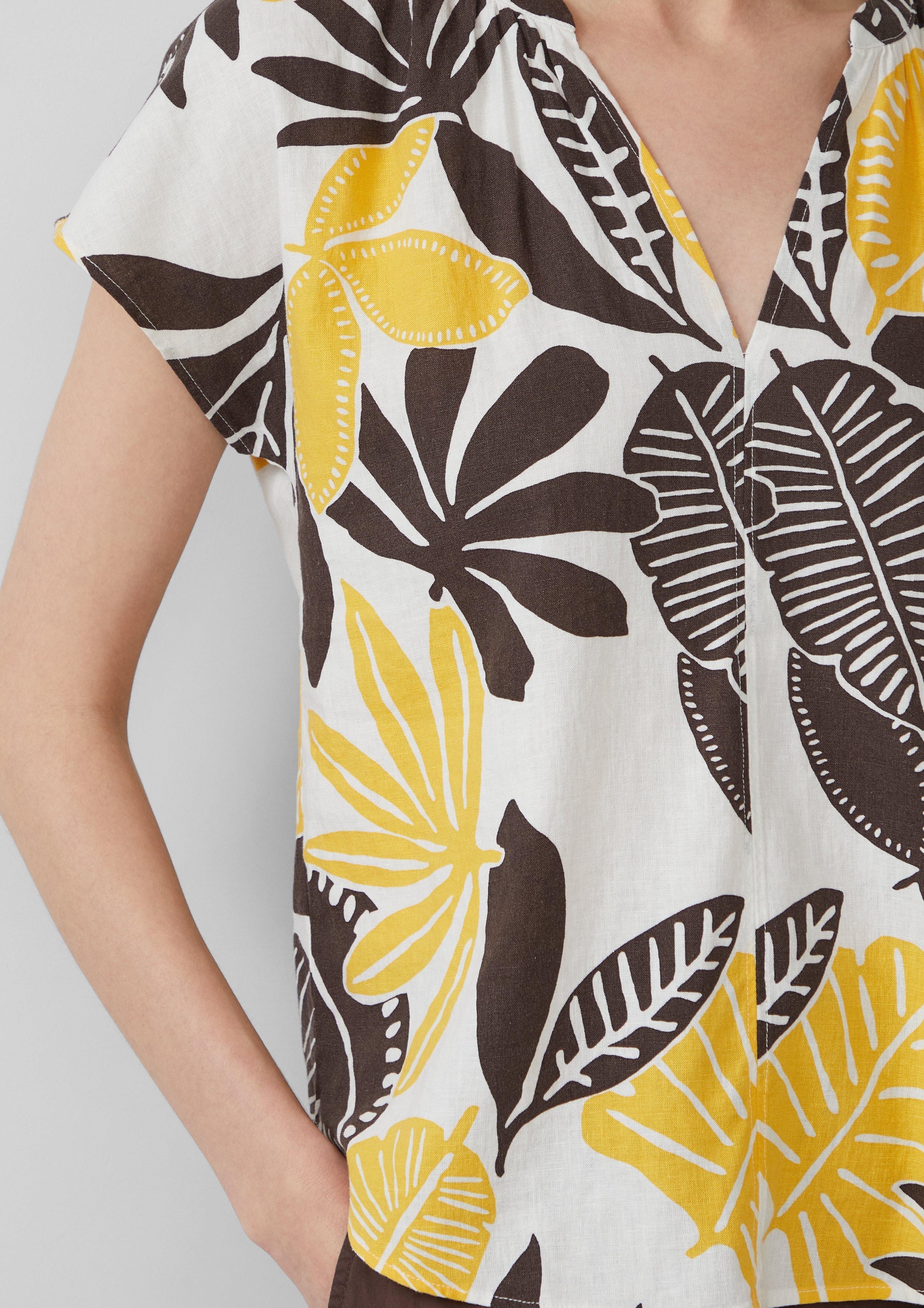 s.Oliver Kurzarmbluse mit All-Over Print günstig online kaufen