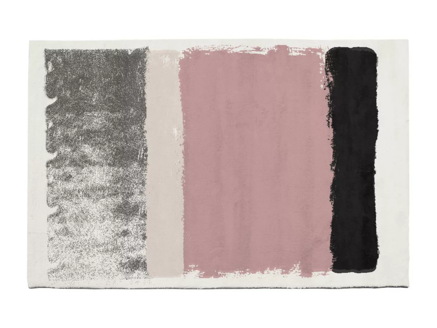 Teppich - 160 x 230 cm - Rosa, Grau & Weiß - CAMDEN günstig online kaufen