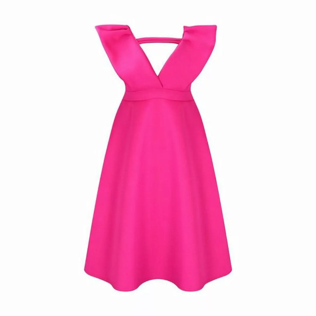 jalleria Dirndl Linien-Kleid Kleid, V-Ausschnitt, einfarbig, elegantes Klei günstig online kaufen
