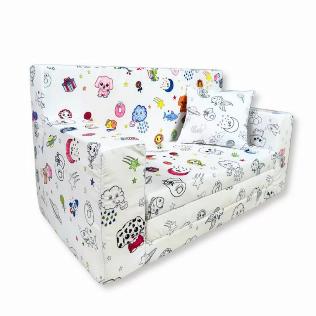 FORTISLINE Kindersofa Kindersofa Malspaß Kreative Möbel Ausmalen mit Stifte günstig online kaufen