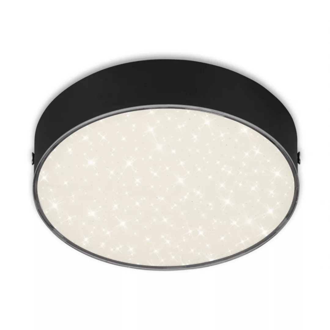 LED-Deckenleuchte Flame Star, Ø 15,7 cm, schwarz günstig online kaufen