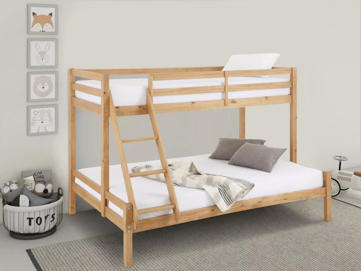 Lüttenhütt Kinderbett Alpi, mit 2 Schlafgelegenheiten, inklusive Lattenrost günstig online kaufen