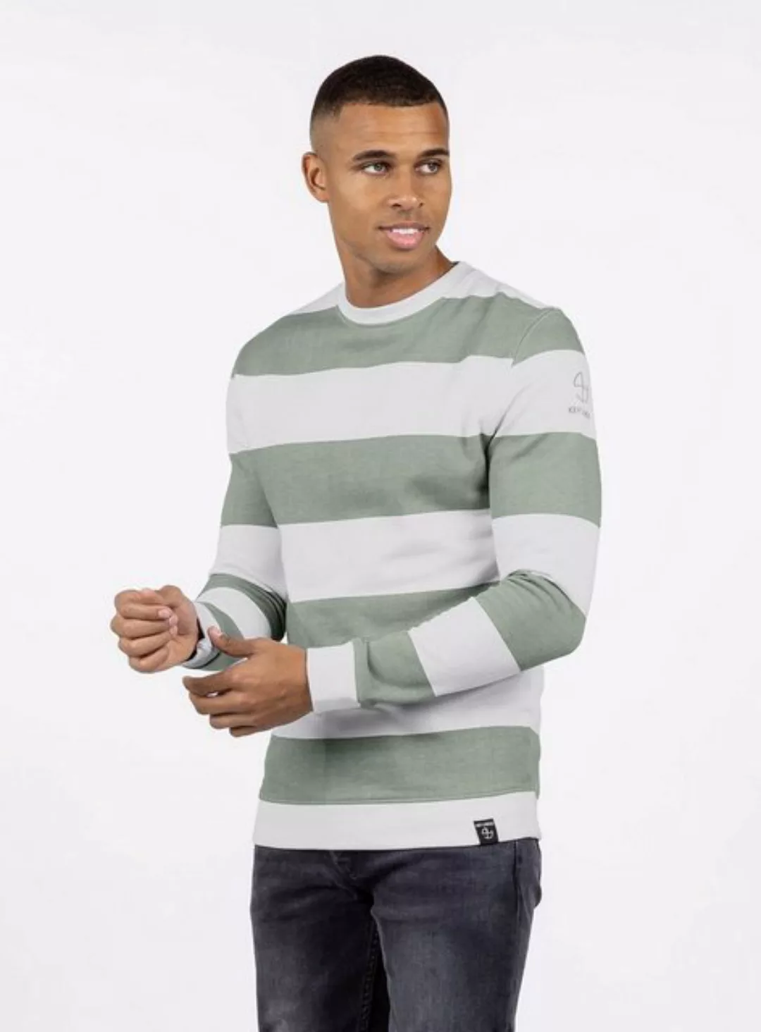 Key Largo Rundhalspullover für Herren Penalty Sweatshirt Kontrast Look MSW0 günstig online kaufen