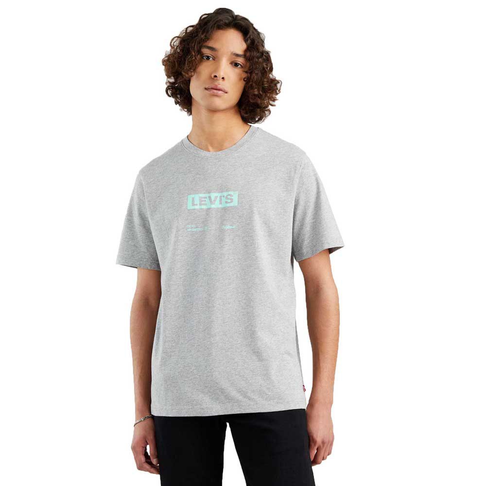 Levi´s ® Relaxed Fit Kurzarm T-shirt M Boxtab Text Mid Heather Grey günstig online kaufen