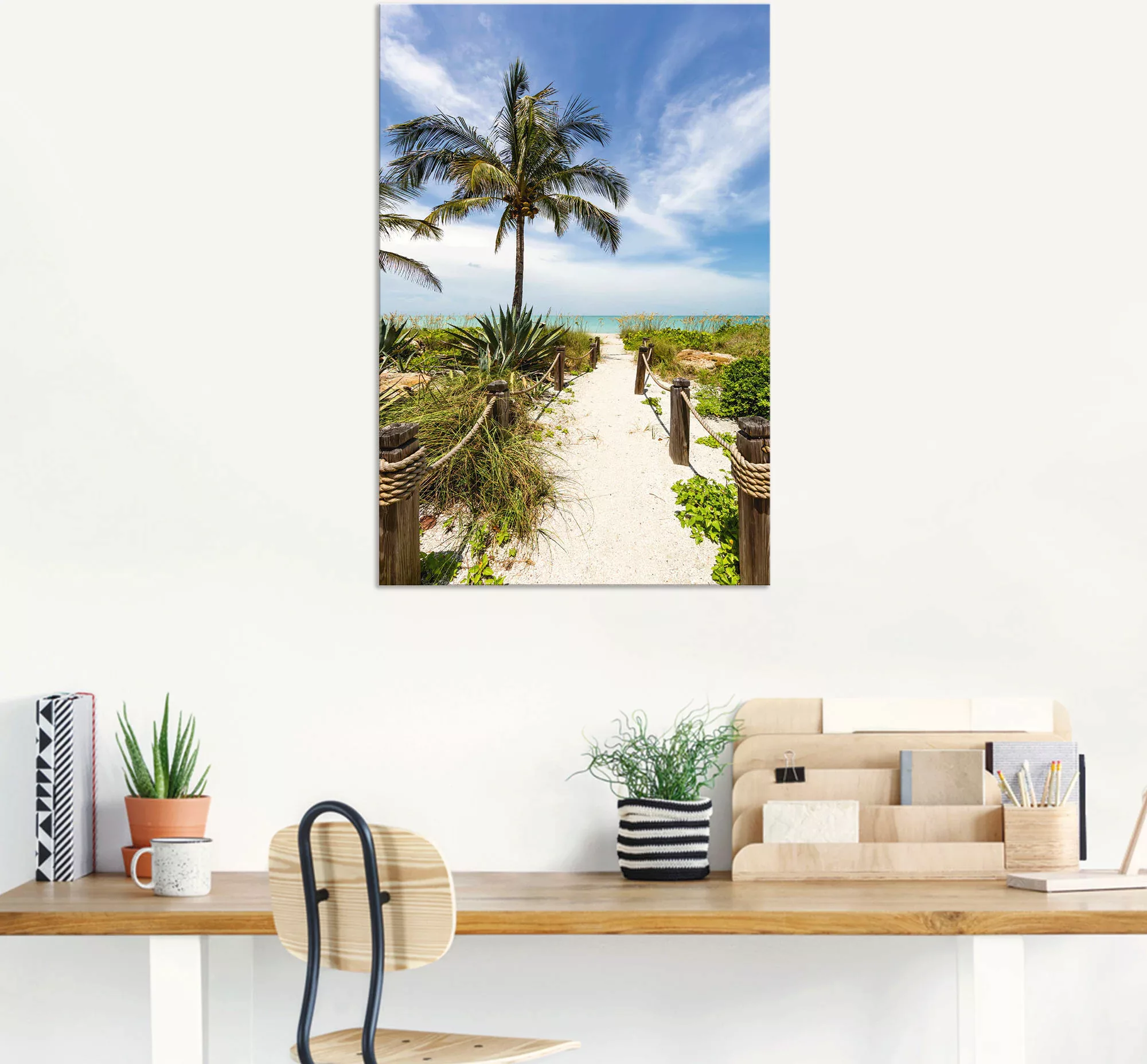 Artland Wandbild »Weg zum Strand II«, Strandbilder, (1 St.), als Alubild, O günstig online kaufen