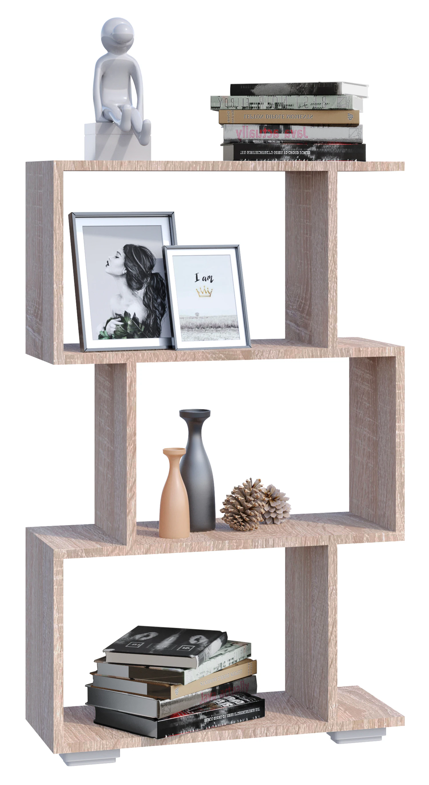 VCM Standregal "VCM Holz Raumteiler Stand Regal Bücherregal Deko Bücher Sta günstig online kaufen