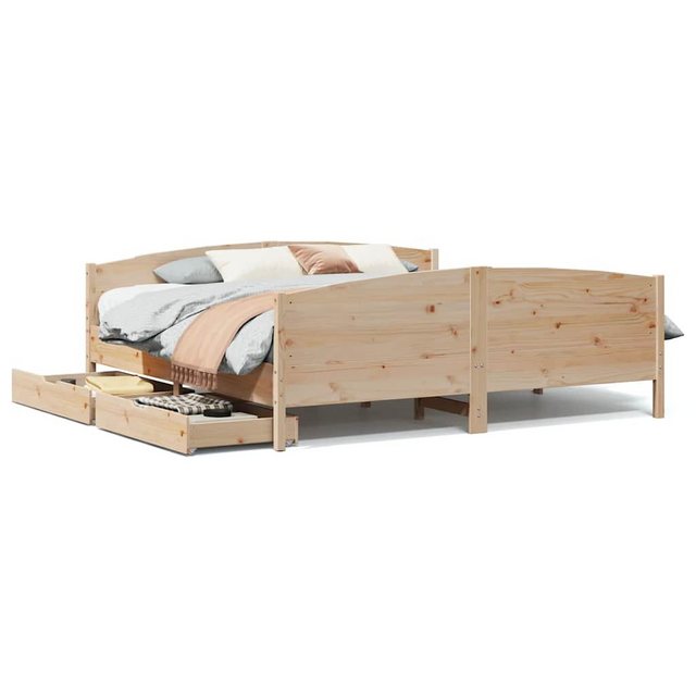 vidaXL Bett, Massivholzbett ohne Matratze 160x200 cm Kiefernholz günstig online kaufen