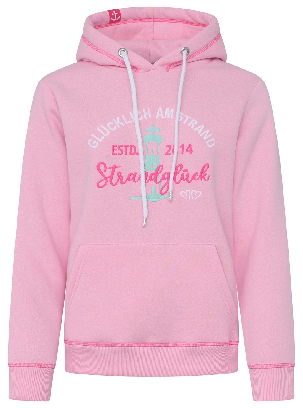 Zwillingsherz Hoodie ""Glücklich am Strand"", mit maritimer Stickerei, Käng günstig online kaufen