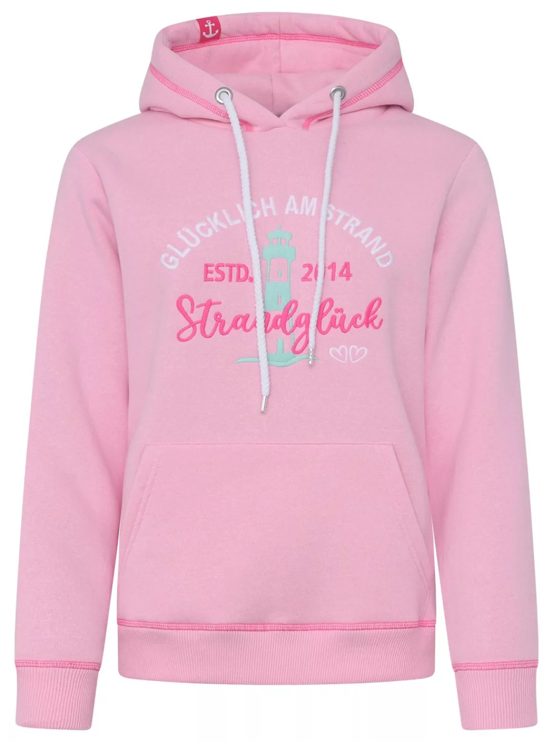 Zwillingsherz Hoodie ""Glücklich am Strand"", mit maritimer Stickerei, Käng günstig online kaufen