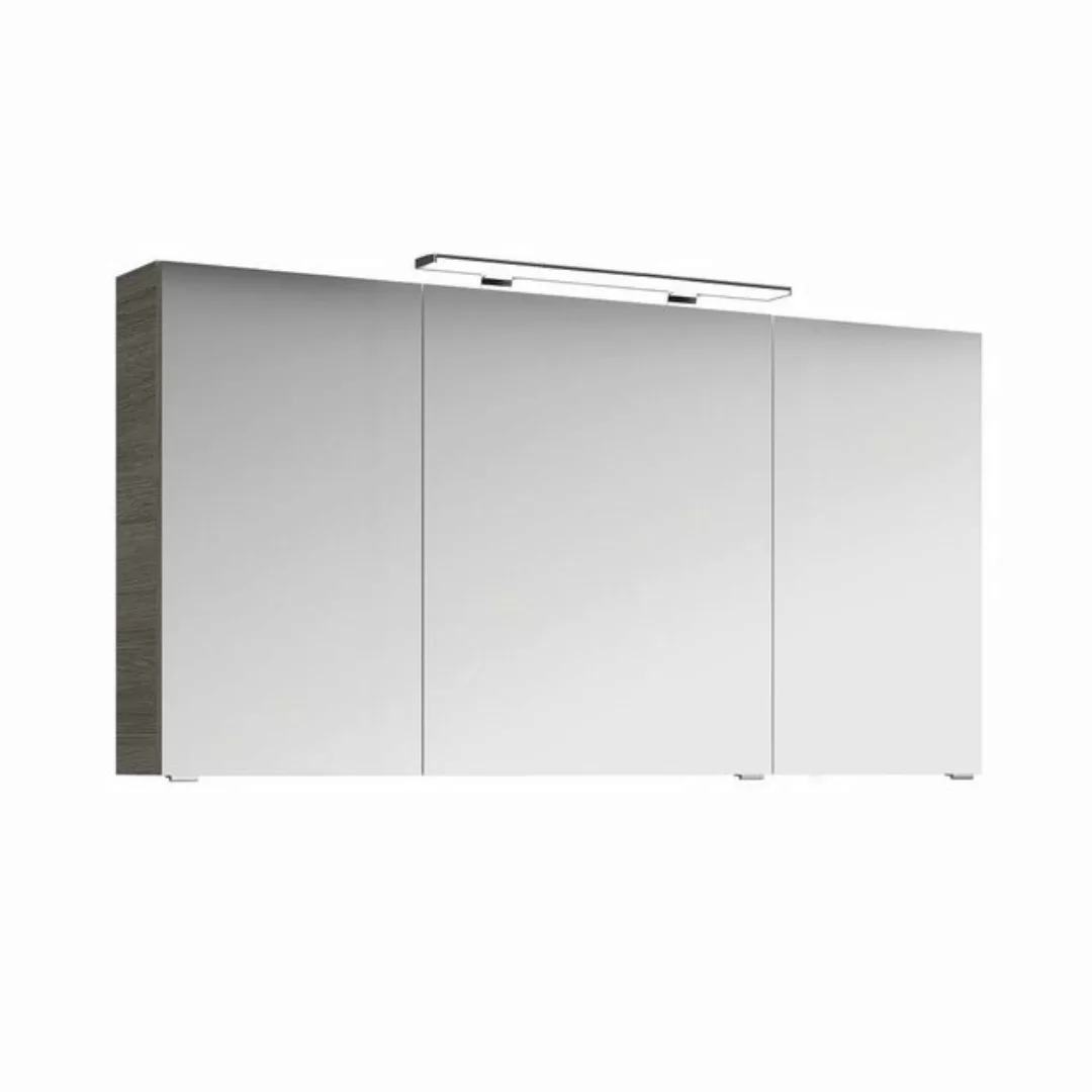 Lomadox Spiegelschrank FES-4010-66 Graphit Struktur quer Nb. inkl. LED - 14 günstig online kaufen