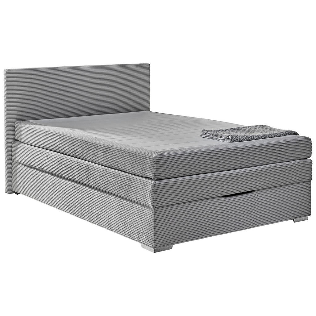 Boxspringbett Porto grau Liegefläche B/L: ca. 140x200 cm günstig online kaufen