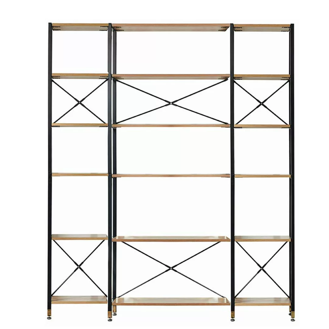 Moderne Regalwand im Industry und Loft Stil 210 cm hoch günstig online kaufen