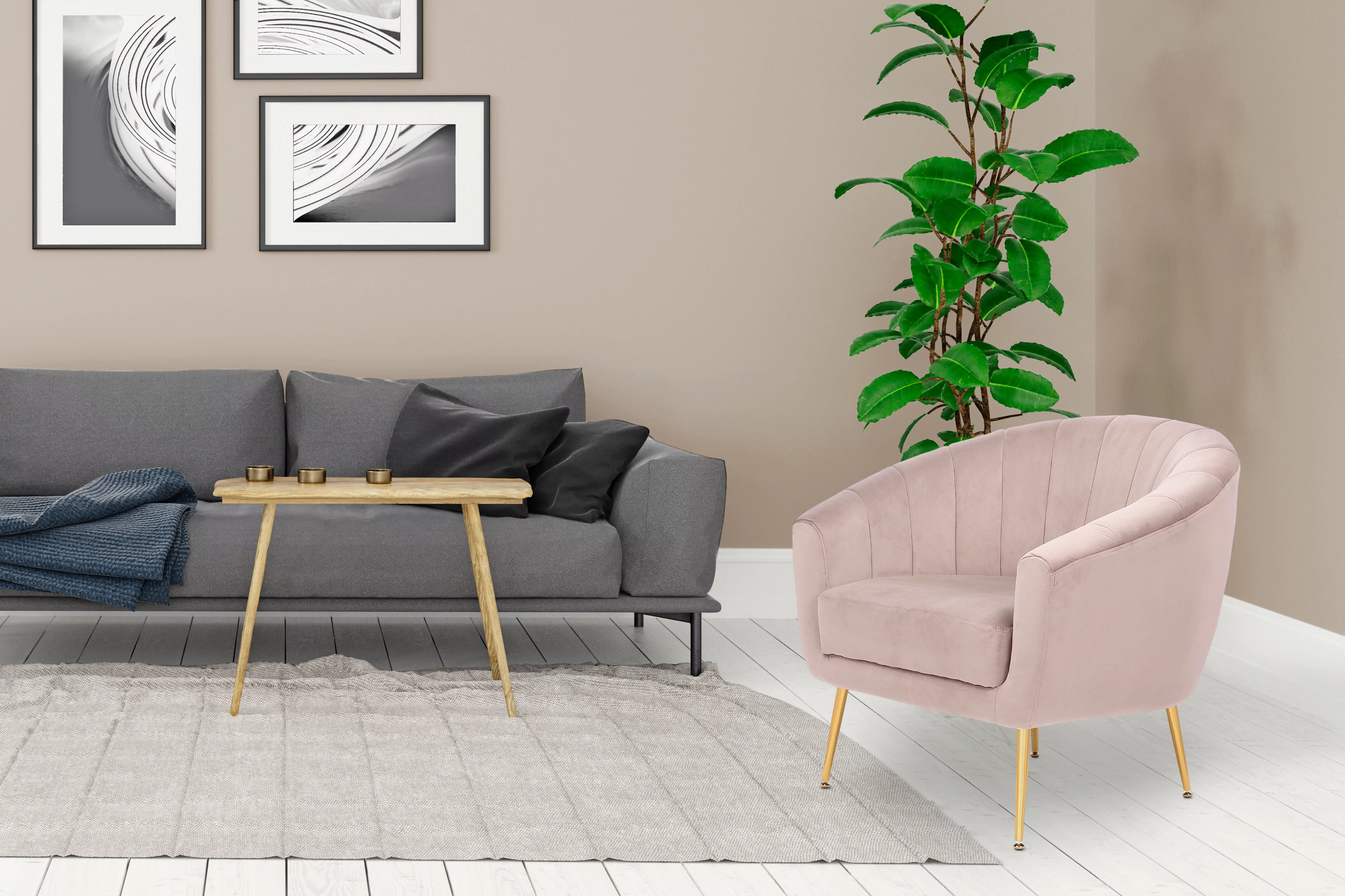 Kayoom Cocktailsessel "Doreen", Angesagtes 1-Sitzer-Sofa, Mini Sofa auch pa günstig online kaufen