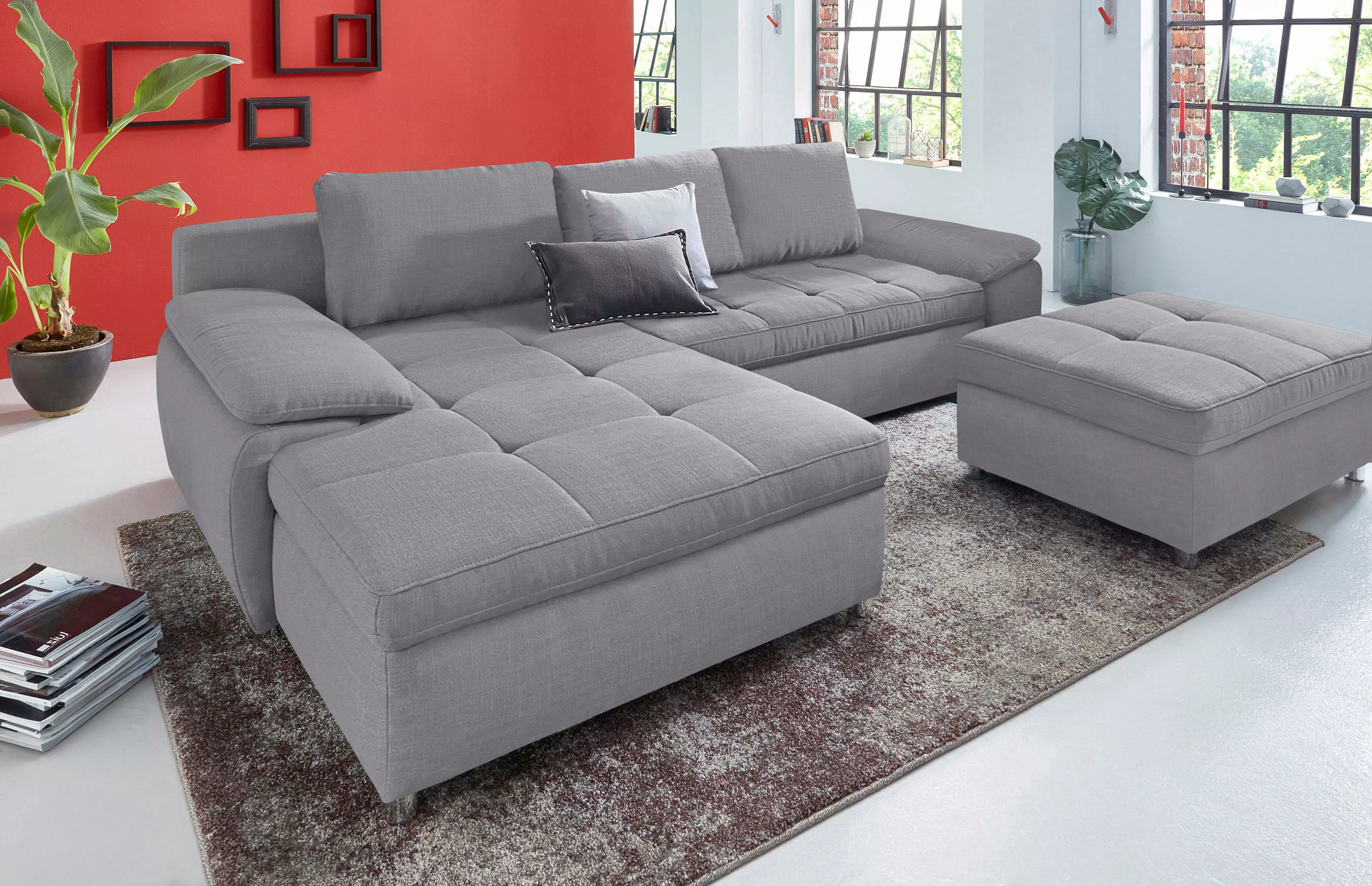 sit&more Ecksofa Labene L-Form, wahlweise mit Bettfunktion und Bettkasten, günstig online kaufen