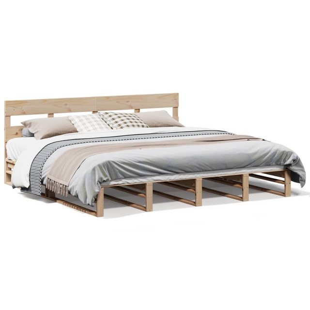 vidaXL Bett, Massivholzbett ohne Matratze 200x200 cm Kiefer günstig online kaufen