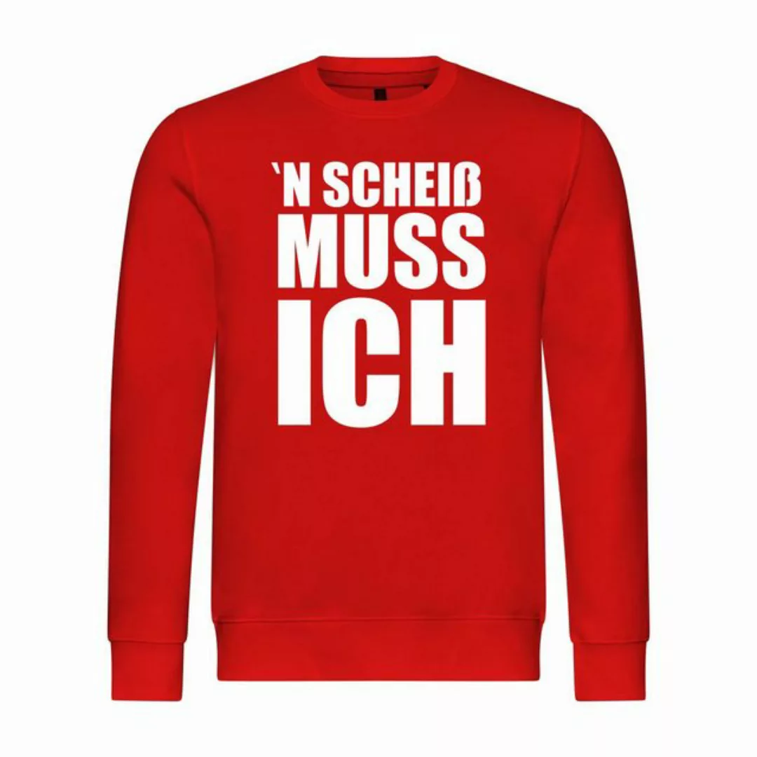 deinshirt Rundhalspullover Herren Pullover N Scheiß muss ich Mit Print Moti günstig online kaufen